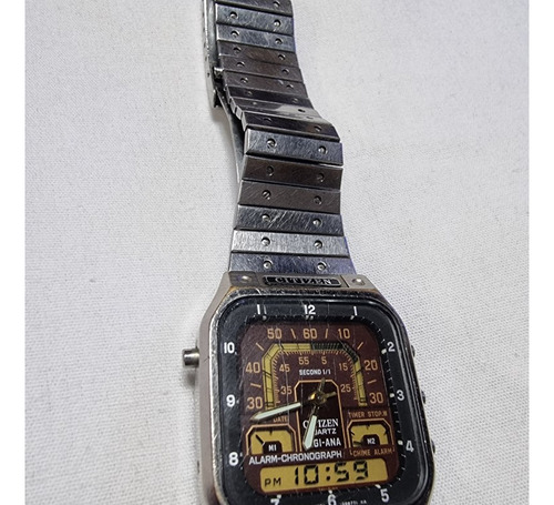 Reloj De Pulsera Vintage Citizen Digi Ana Herradura