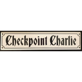 Cartel Enlozado Checkpoint Charlie 40 X 9 Cm Regalo