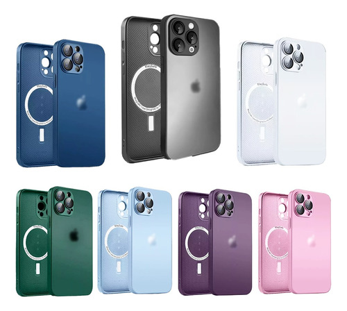 Capinha Para iPhone Luxo Vidro C/proteção Camêr Case Magsafe