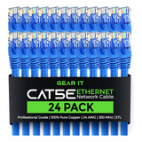 Cable De Conexión Ethernet Cat5e Gearit, Paquete De 24, 10 P