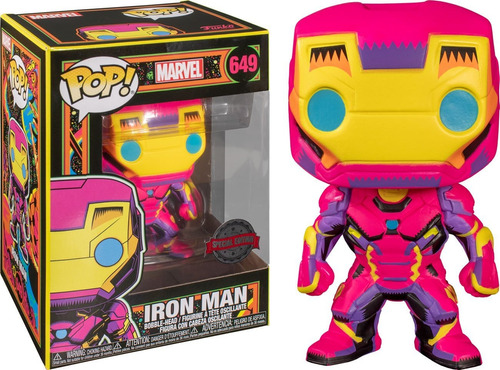Iron Man Funko Pop #649 Black Light Tony Stark Marvel