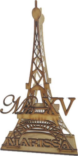15 Servilleteros Personalizados Torre Eiffel Xv Años Mdf 3mm