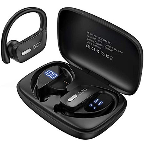 Auriculares Bluetooth Running Deportivos Clip Ear Bmani T16 Con Micrófono Hifi 48 Hs Duración Batería