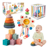 Montessori - Juguetes Para Bebés De 6 A 18 Meses, Mordedor.