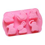 Molde Silicon Animales Pato Elefante - Jabon Velas Chocolate