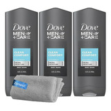 Gel De Ducha Dove Men+care Comfort, 3 Pack 13.5 Fl Oz Con Te