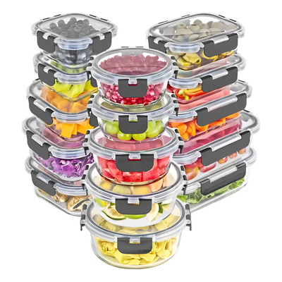 Set 15 Contenedores Tóper Vidrio Herméticos Alimento Contapa