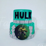 Mini Bolo Fake Hulk Eva Sem Emendas 