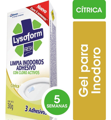 Limpia Inodoros Adhesivo Citrica X 3u Lysoform