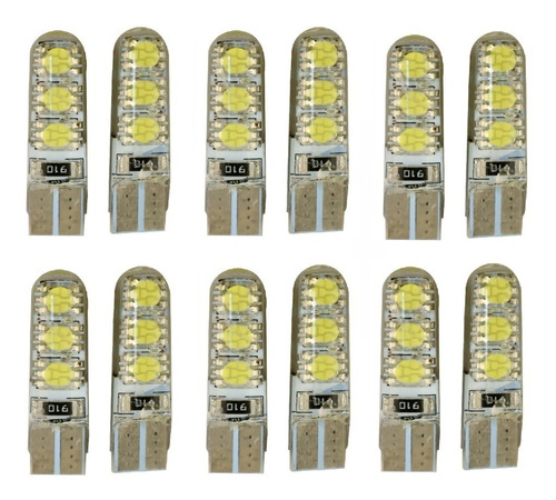 Led Lampara De Posición T10 Sj Siliconado  6w Cambus X 12