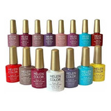 Kit Com 10 Esmaltes Helen Color 10ml Para Unhas Em Gel Novos