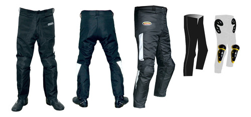 Pantalon C3 Para Motociclista Con Protecciones Y Forro Repel