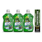 Detergente Liquido Bio Frescura 3 Lts Pack De 3 Unidades