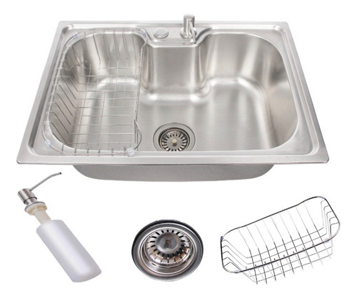 Cuba Aço Inox Gourmet Embutir Sobrepor 60x40 Cm Cozinha Top