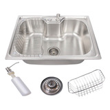 Cuba Aço Inox Gourmet Embutir Sobrepor 60x40 Cm Cozinha Top