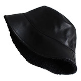 Sombrero Gorro Ecocuero Moda Mujer Invierno Con Chiporro