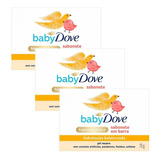 Kit 3 Sabonete Na Barra Baby Dove Hidratação Balanceada 75g