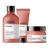 Kit L'oréal Professionnel Inforcer Shampoo+ Cond+ Máscara Pq