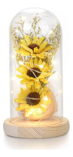 Regalo De Girasol Flor Eterna Luz Led