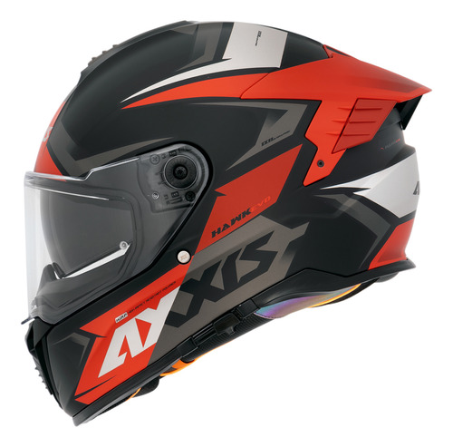 Capacete Masculino Axxis Hawk Sv Ixil Vermelho Fosco Moto