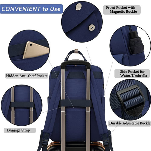 Mochila Para Computadora Portátil Para Mujer, Mochila De Tra