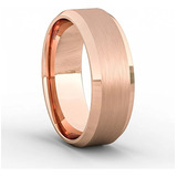 Anéis Masculinos Simples De Aço De Titânio Escovado Em Ouro