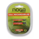 2 Pilas Aaa Triple A Recargable Noga 1100mah Distribuidora