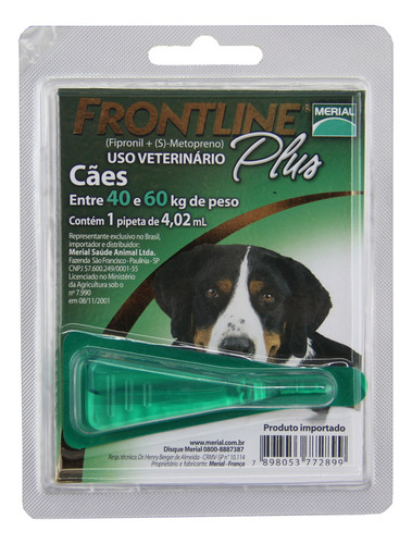 Frontline Plus - Tratamento Carrapatos, Pulgas, Piolhos