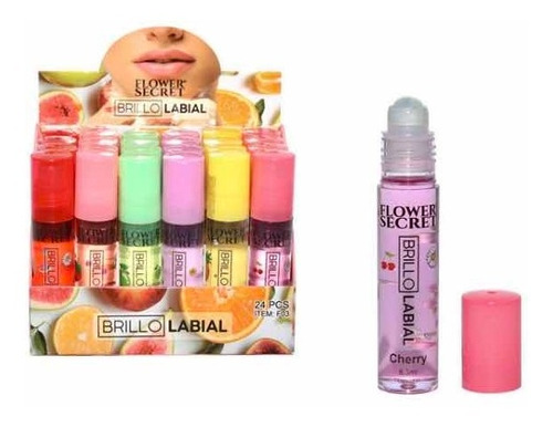 Pack De 12 Brillos De Labios Roll On Lip Gloss Labial Frutas