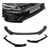 Lip Delantero Para Golf Mk7 7.5 Gti Tsi R Negro Brillante