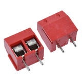 5x Pack Terminal Eléctrico Kf301- Rojo 2 Pin