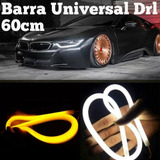 Fita Led Flexível Farol Drl Luz Carro Moto Bca/ambar 12v