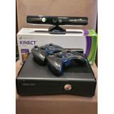 Xbox 360 + 2 Controles + Kinectdestravado - Usado