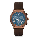Reloj Swatch Back To Copper Yvc100 Correa Café