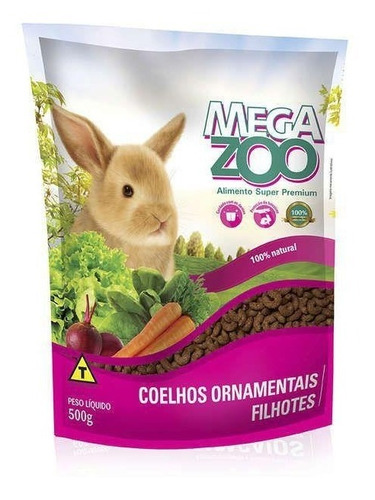 Ração Para Coelho Filhote 500g Megazoo