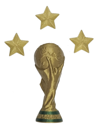 Combo Iman Copa Del Mundo + 3 Estrellas Mundial 6cm Relieve