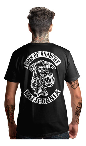 Camiseta Sons Of Anarchy Caveira Moto Rock Samcro Harley Soa