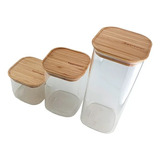 Kit Tupperware Em Vidro Modular Bambu