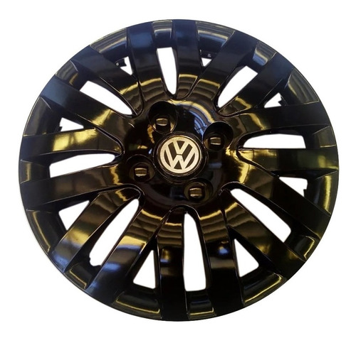  Taza De Rueda Negra Rodado 13 Con Logo Aplicables A Vw Gol.senda.saveiro 