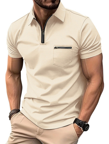 Playera Tipo Polo Corta De Moda Casual De Altacalidad Hombre