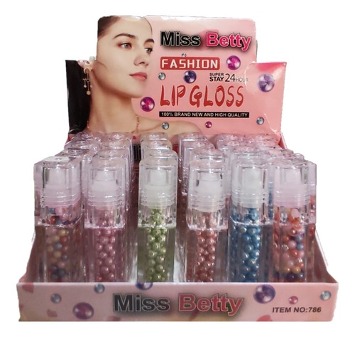 Brillo Gloss Para Labios 24 Piezas Caja Mayoreo Miss Betty 