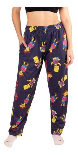 Pantalon Largo Pijama Unisex  Bart Lisa Simpsons Sheep Sh115