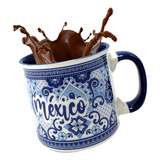 Taza Tarro Para Café Estilo Talavera Diseño Mexico 550ml