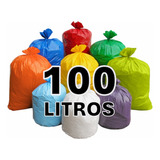 Saco De Lixo Colorido 100 Litros 500un Reforçado