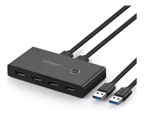 Conmutador Kvm Ugreen Usb 3.0, 4x2, Para Linux Y Mac Color Negro