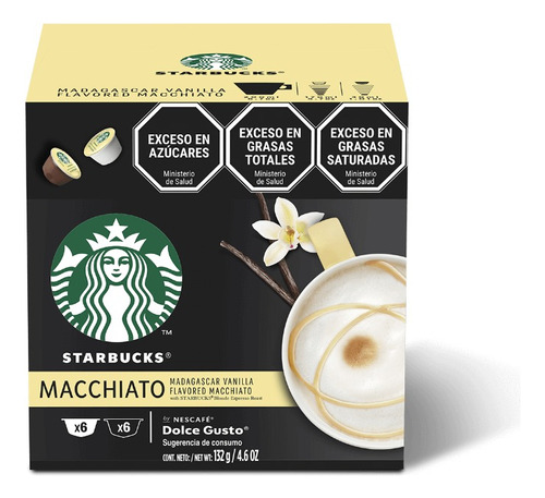 Cápsulas De Café Macchiato Starbucks X 16 Unid Dolce Gusto