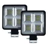 Kit De Faros Cuadrados Luz Blanca 36 Leds 144w Tunelight