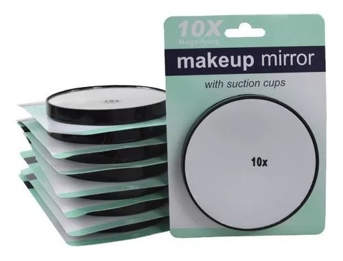 Pack 6 Espejos Aumento 10x Con Ventosas Redondo Maquillaje