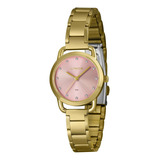 Relógio Feminino Lince Lrgj153l28 R1kx Casual Dourado