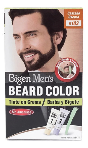 Bigen Barba Y  Bigote Tinte Permanente Castaño Oscuro 103